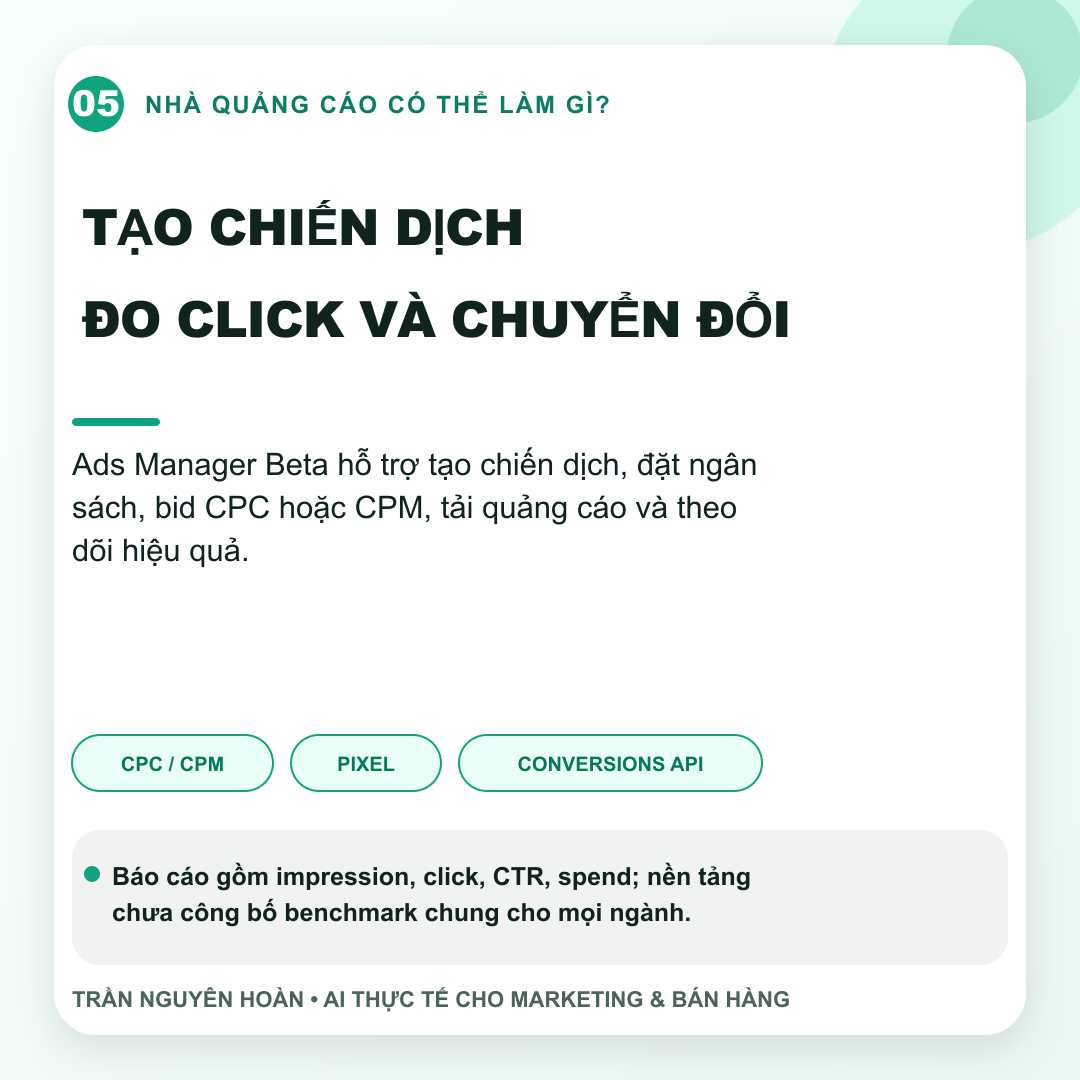 Quy trình đo ChatGPT Ads từ chiến dịch đến lượt nhấp và chuyển đổi