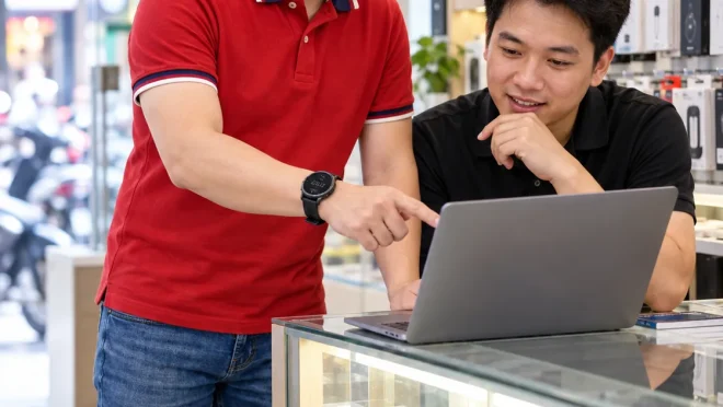 Minh hoạ AI về người bán xác định tình huống mua trước khi viết bài