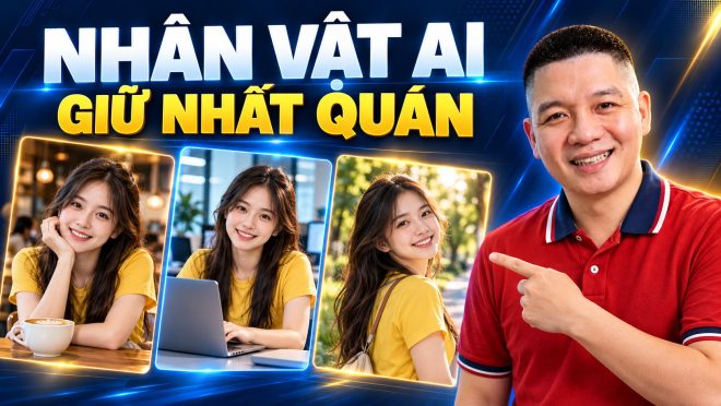 Trần Nguyên Hoàn mặc áo polo đỏ, ảnh minh hoạ bài: Cách giữ nhân vật AI nhất quán trong nhiều cảnh video: ảnh mẫu, bảng khoá và bản soát