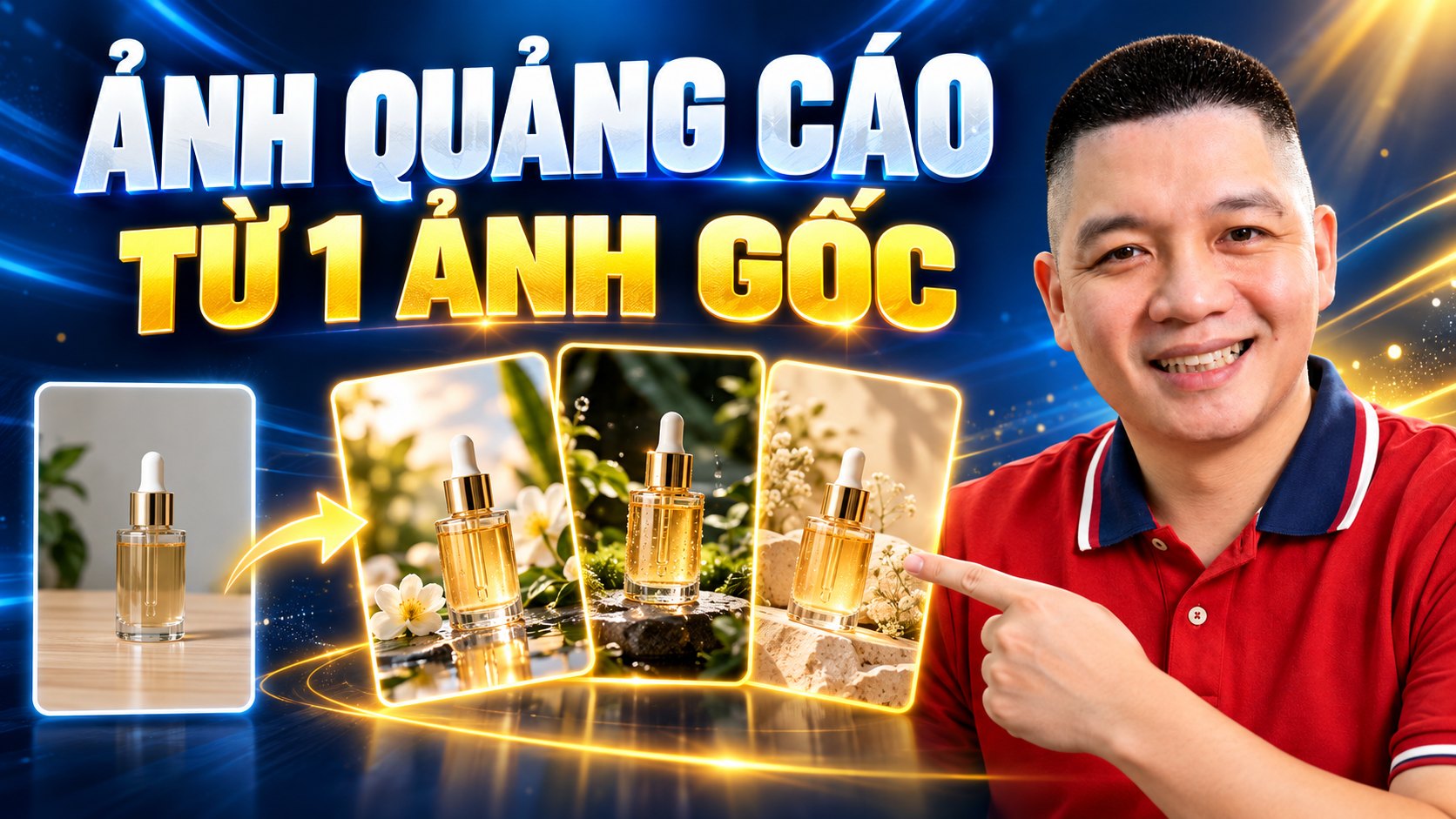 Trần Nguyên Hoàn mặc áo polo đỏ, ảnh minh hoạ bài: Tạo ảnh quảng cáo sản phẩm bằng ChatGPT từ một ảnh gốc: câu lệnh và cách kiểm