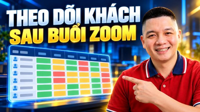 Trần Nguyên Hoàn mặc áo polo đỏ, ảnh minh hoạ bài: Cách dùng Google Sheets và AI theo dõi khách hàng tiềm năng sau Zoom